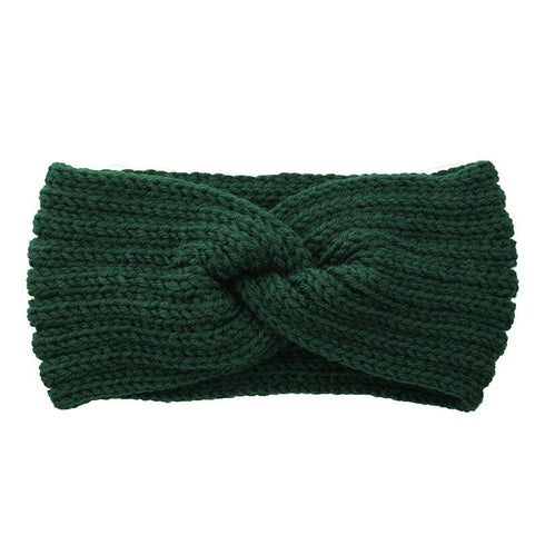 Bandeau cheveux torsadé en laine côtelée modèle Masha